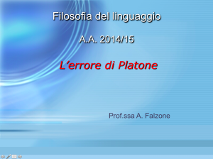 Filosofia del Linguaggio Triennale 2014-15